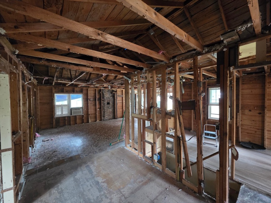 Full gut demolition down to the framing