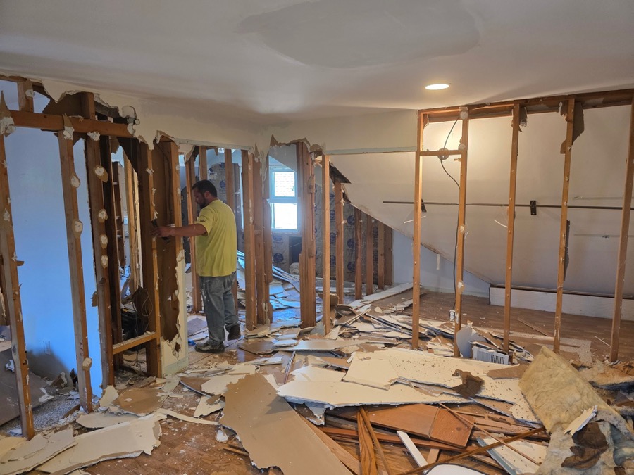 New Mecca crew tearing out interior walls in Southeast Wisconsin